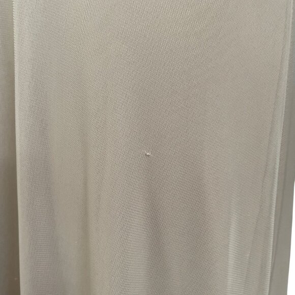 R&M Richards 16W Formal Evening Gown Silver Chiffon Ruched Maxi Prom Gala - Picture 4 of 12